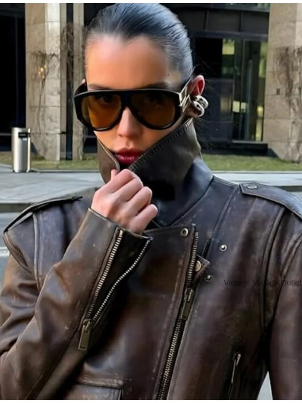 Oversized Retro Aviator Sunglasses UV400 Protection Vintage 70s Style